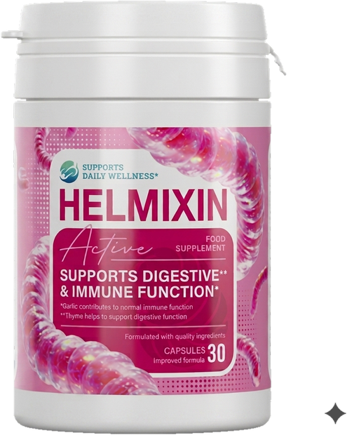 Опаковка Helmixin Active, 30 капсули